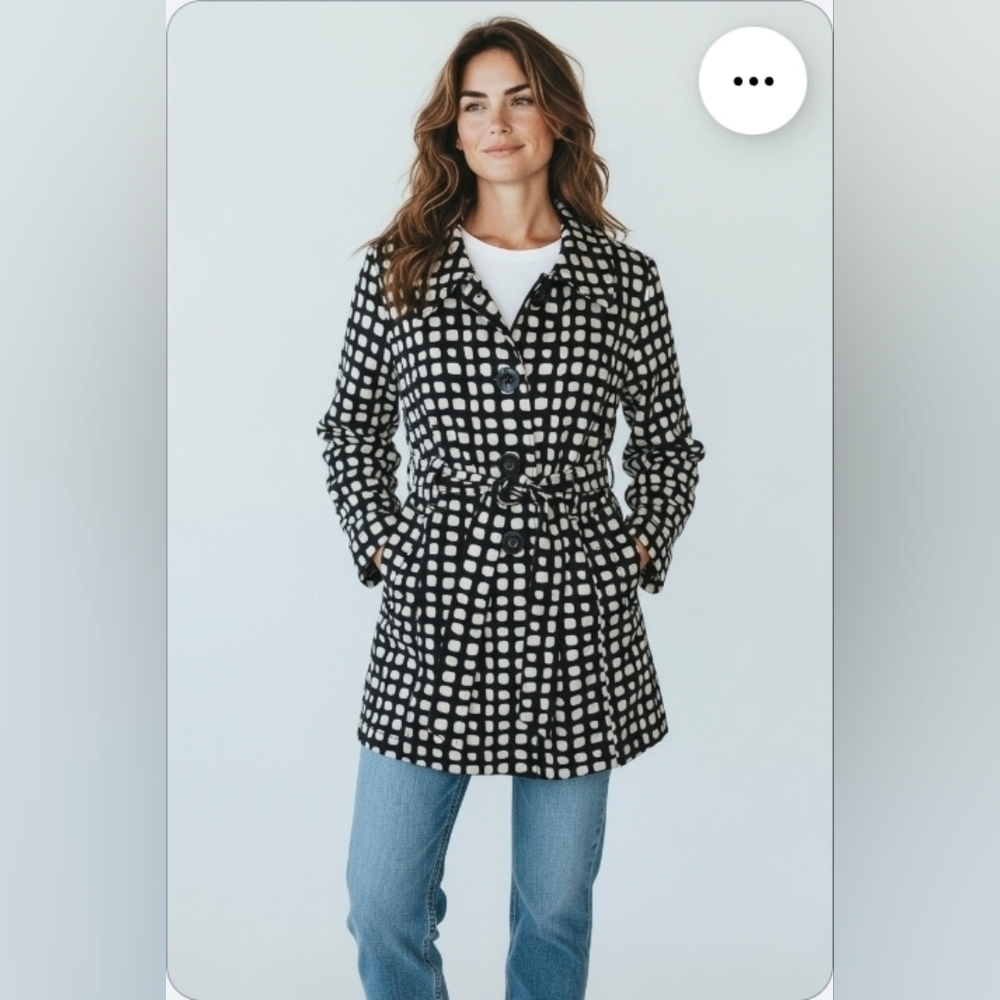 Bala Bala Black and Cream Trench Coat